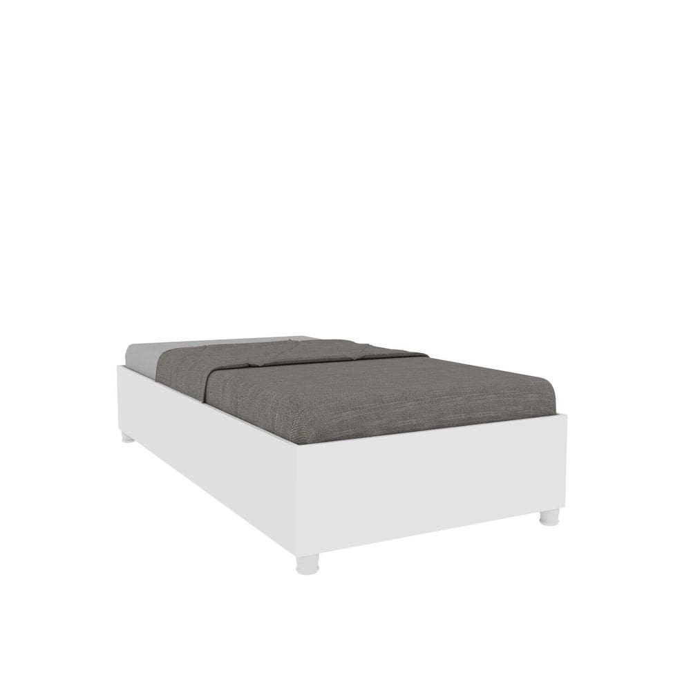 Cama Box Solteiro em MDP 94cm x 35cm Grécia Espresso Móveis Neve