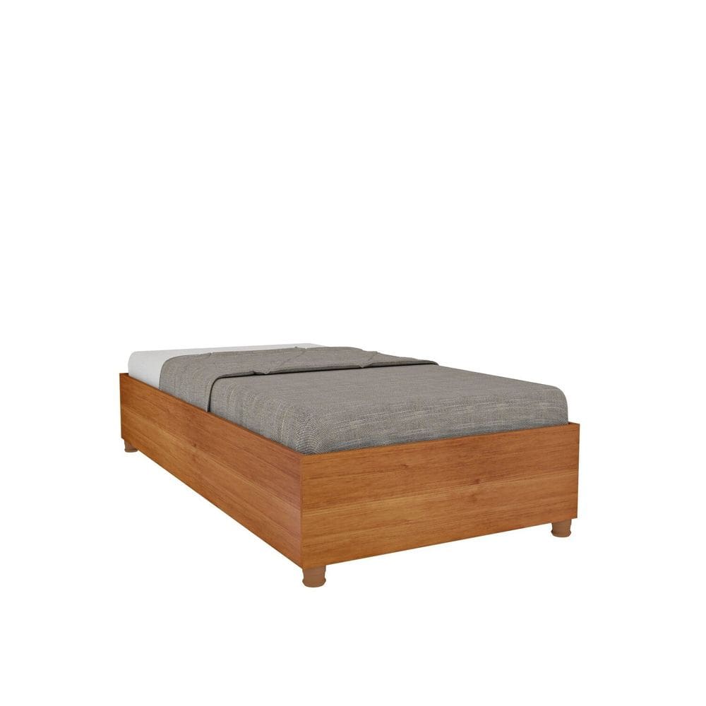 Cama Box Solteiro em MDP 94cm x 35cm Grécia Espresso Móveis Cinamomo