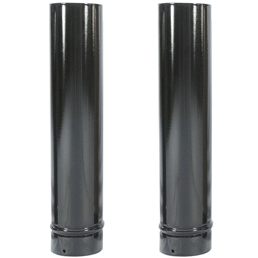 Kit 2 Canos para Chaminé Venax Esmaltado Preto 1/2 Metro 110 Mm 7592