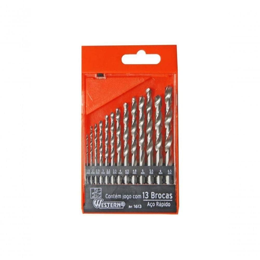 Jogo De Brocas Aco Rapido Western Com 13 Pecas