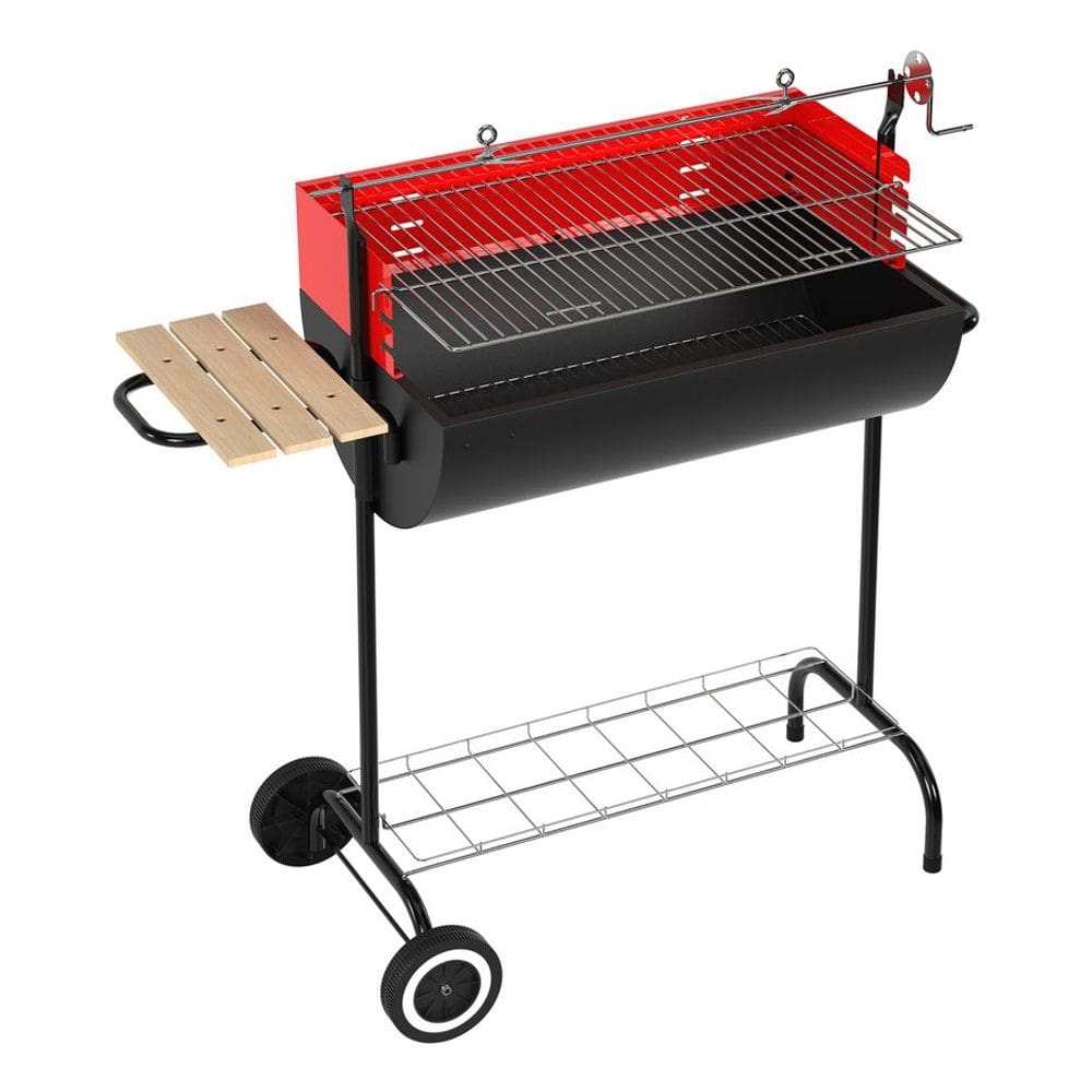 Churrasqueira A Carvao Com Rodas Mr Beef 95x48 Cm