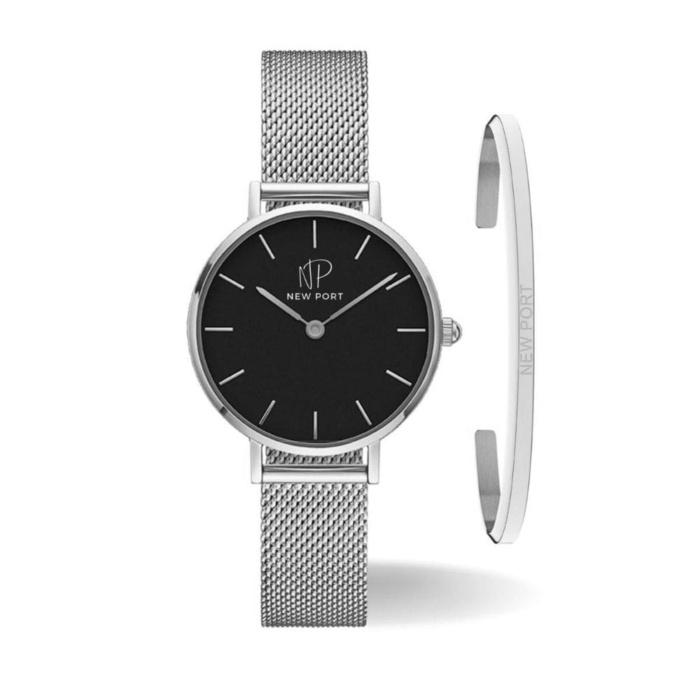 Relógio Feminino Prata Casual Delicado 32mm Com Bracelete