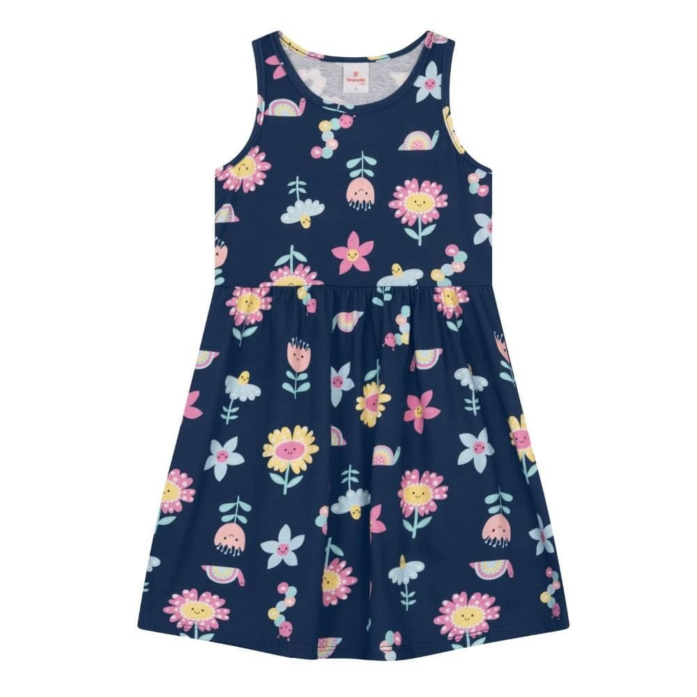 Vestido infantil menina florido Brandili
