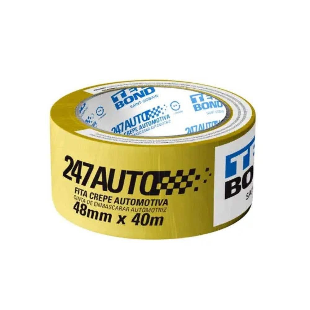 Fita Crepe 48 MM x 40 Metros Automotiva Amarela TEKBOND