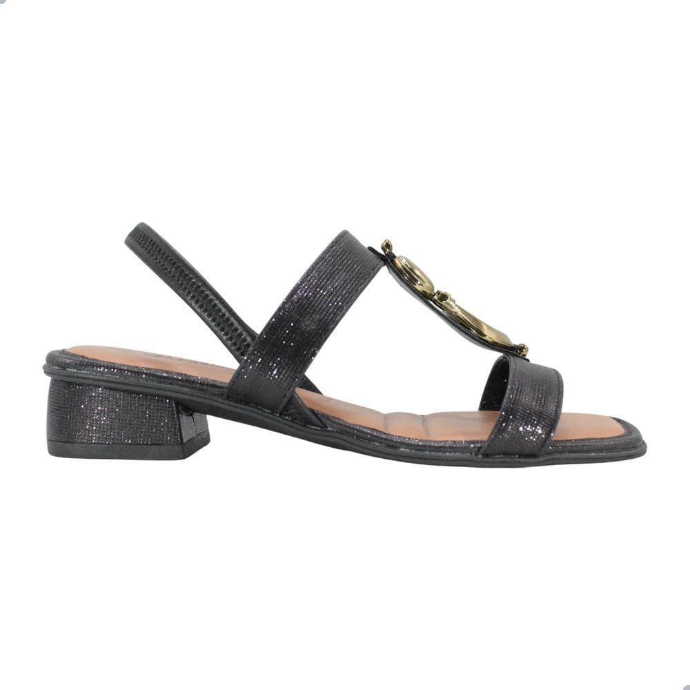 Sandália Mississipi de Salto Bloco Preto