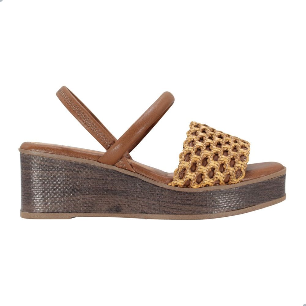 Sandália Anabela Mississipi Tabaco