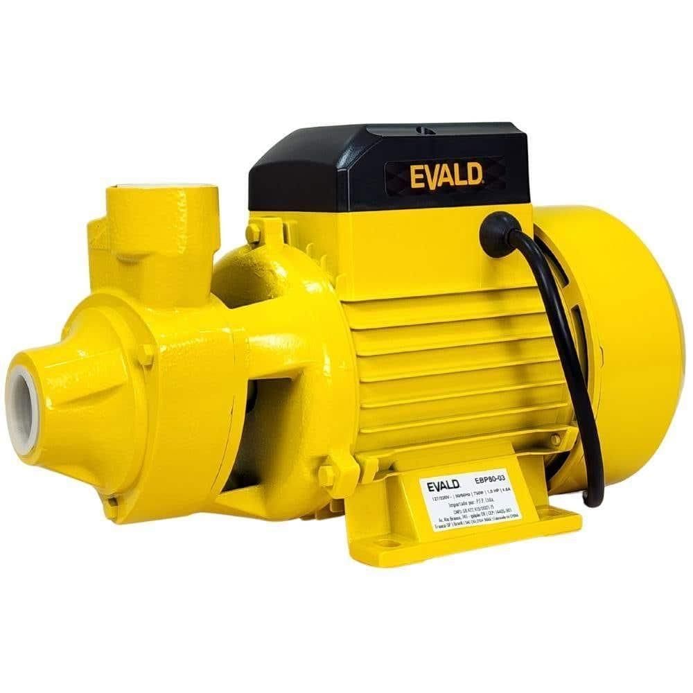 Bomba D`água Periférica 1 Cv 750w Monofásico Epb80-03 Evald Bivolt
