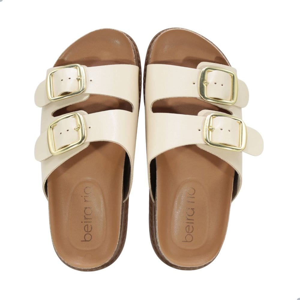 Tamanco Feminino Beira Rio Napa Turim Creme