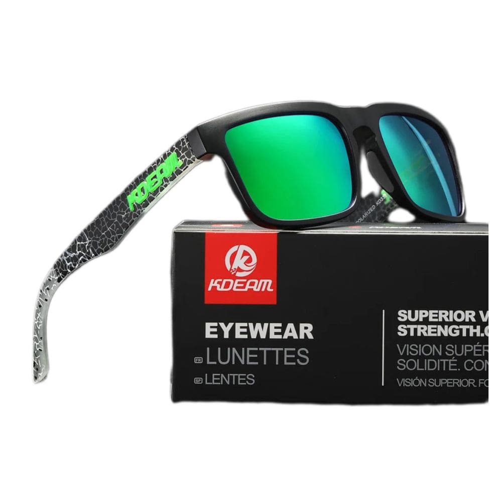 Óculos De Sol Esportivo Polarizado Kdeam C2 Mirrored Green