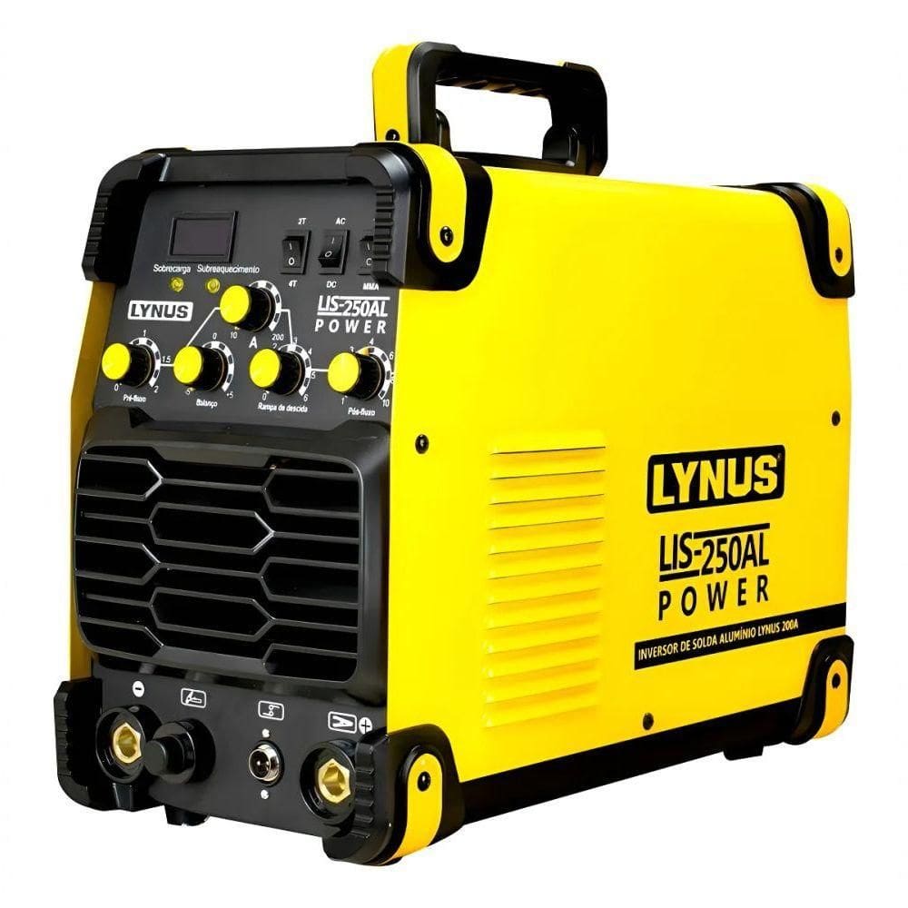 Máquina De Solda Inverter Lynus Lis-250al Power Amarela E Preta 50hz-60hz