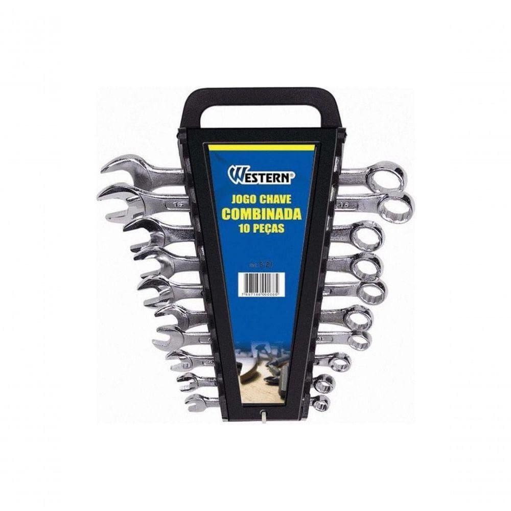 Jogo De Chaves Combinadas Western 6 A 17mm Com 10 Pecas