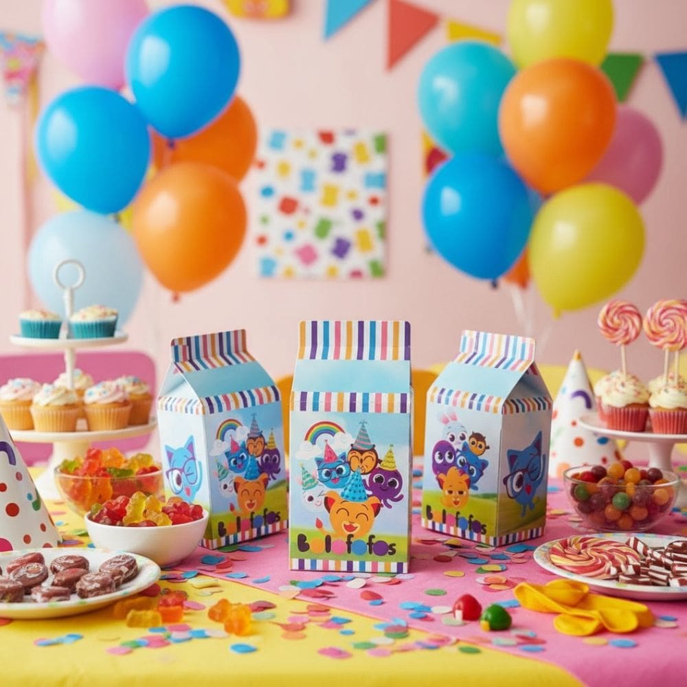 Kit 50 Caixinha Milk Lembrancinha Surpresa Tema Bolo Fofo Festa Infantil Mimo