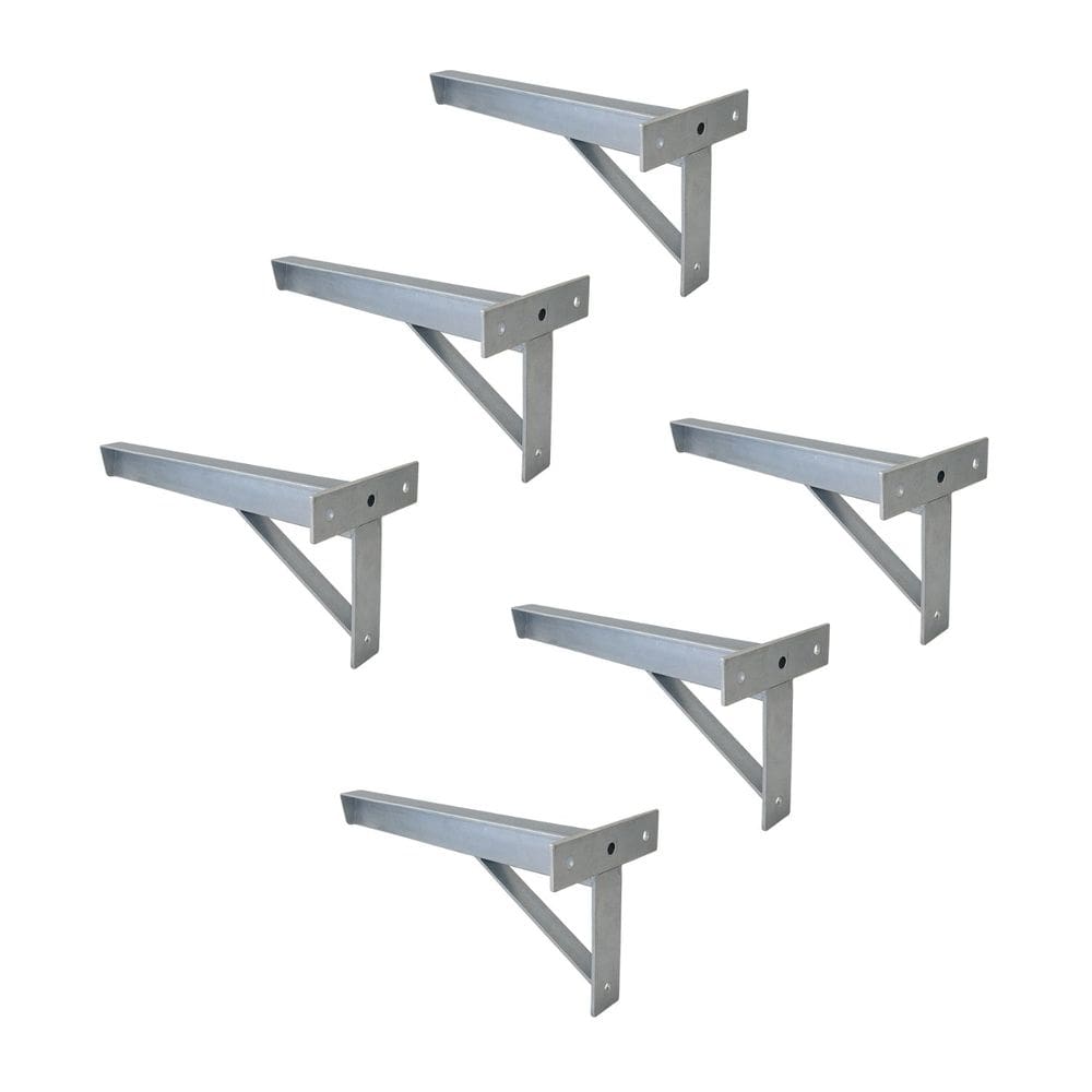 Kit 6 Suportes Tubulares 3 Furos de Parafusar Pia 50 cm - NV400P