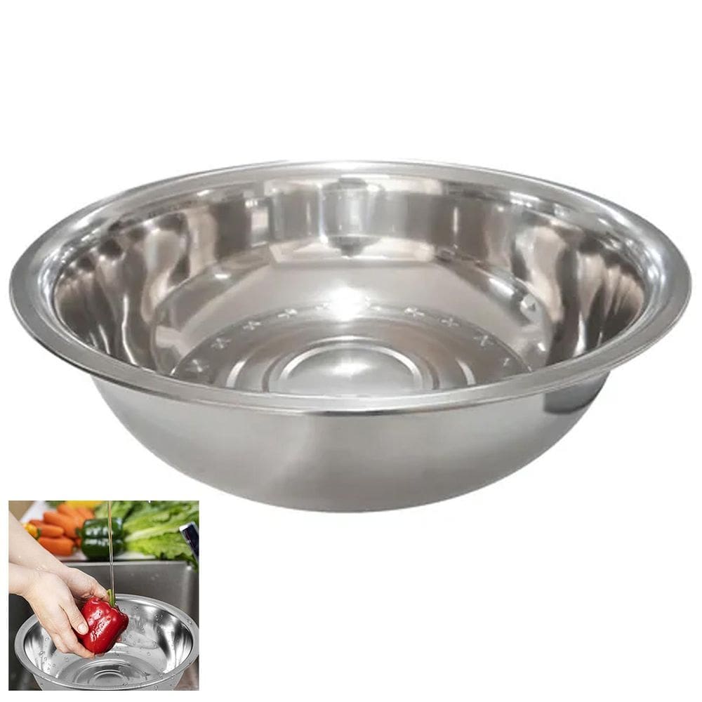Tigela Bowl Inox Cumbuca Preparo Receita Mesa Posta Sala de Jantar Multiuso Residencial Comercial Resistente Duravel