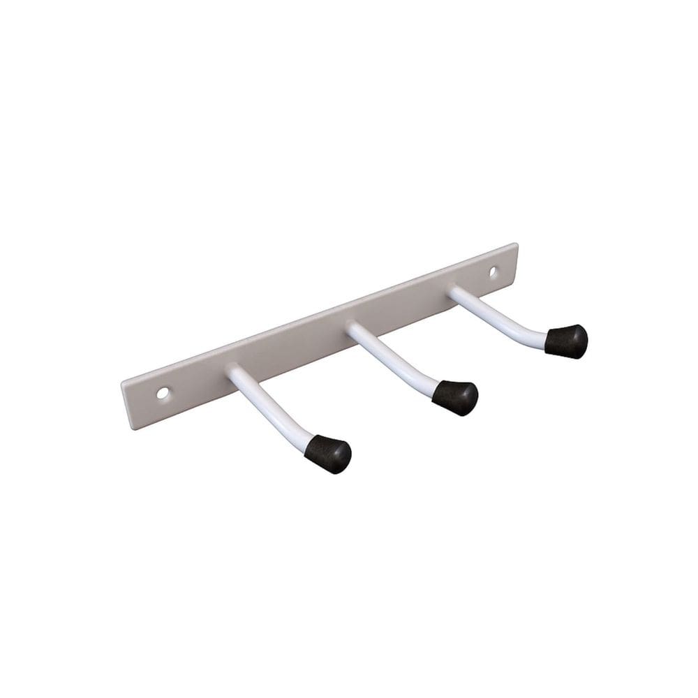Kit 3 Suportes de Parede Organizador para Vassouras e Rodos 9 Lugares Branco - NV811