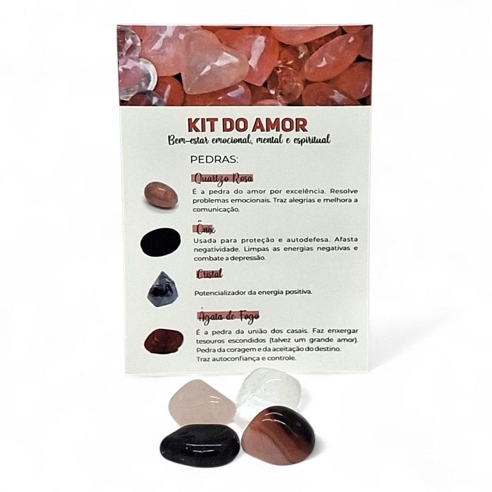 Kit Pedras do Amor Bem Estar Emocional Mental e Espiritual