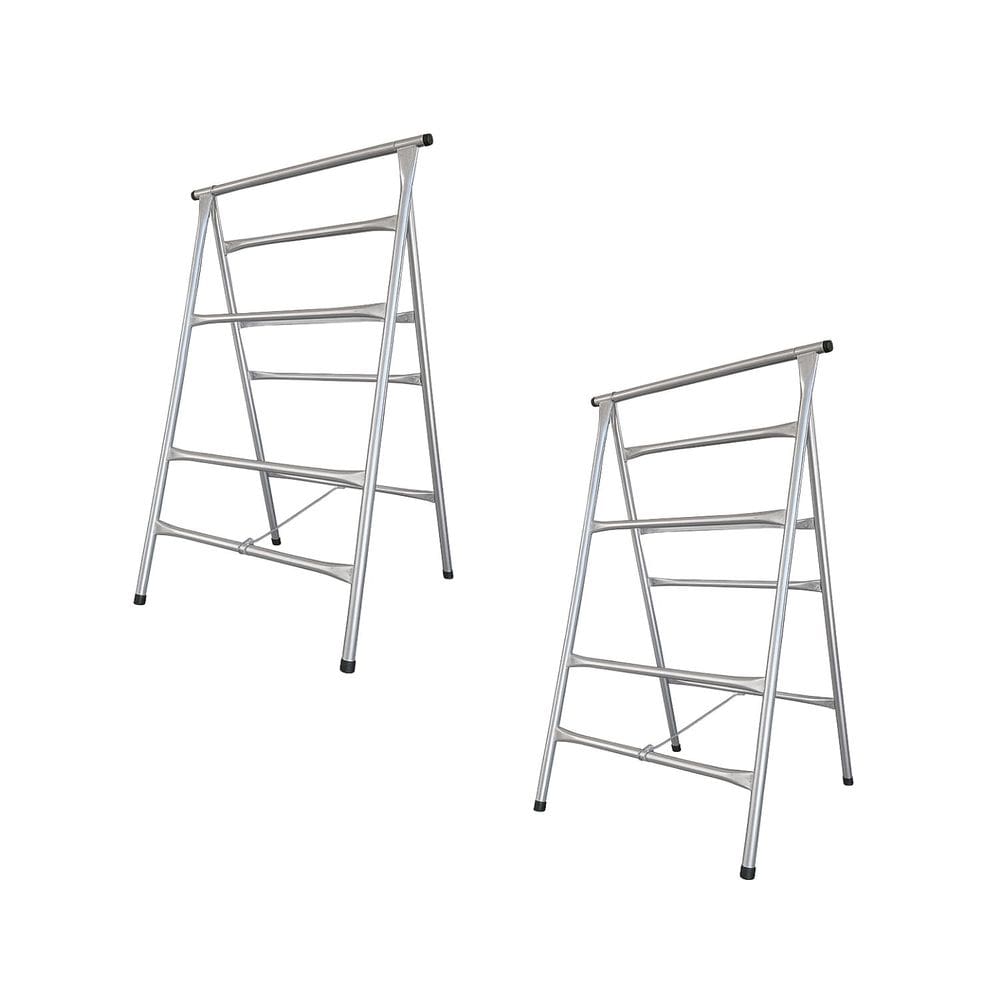 Kit 2 Cavaletes Reforçados Dobráveis 125x80cm Zincado NV325