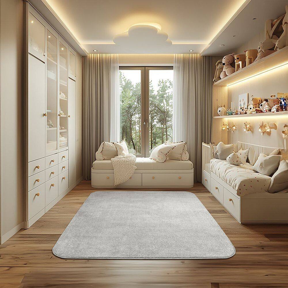 Tapete Orgânico N 200cm X 300cm Relex Prata