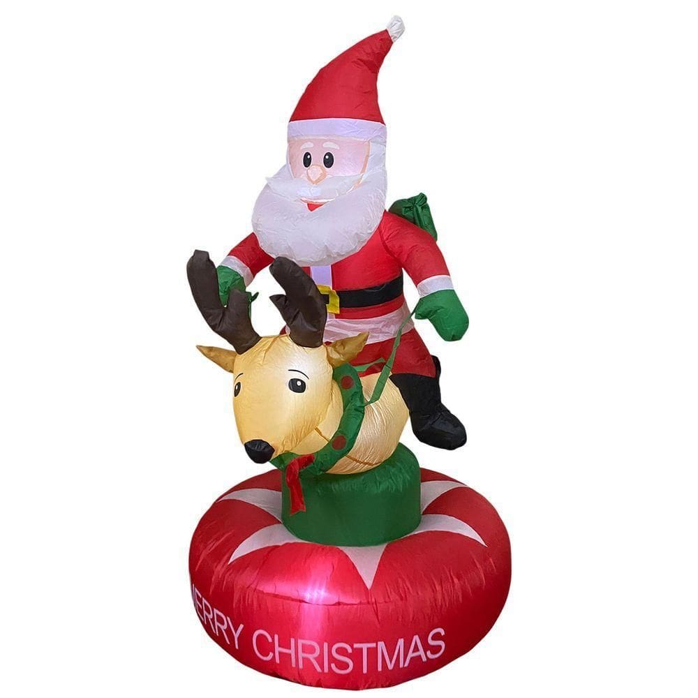 Boneco Inflavel Natal Papai Noel Natalino Rena Gigante Decoraçao Loja Shopping Predio Condominio Hall Entrada Vitrine