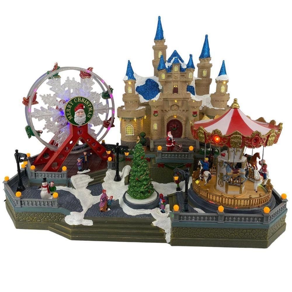 Parque De Diversoes Natal Natalino Gigante Papai Noel Arvore Led Enfeite Musical Giratorio Decoraçao Festa Fim De Ano