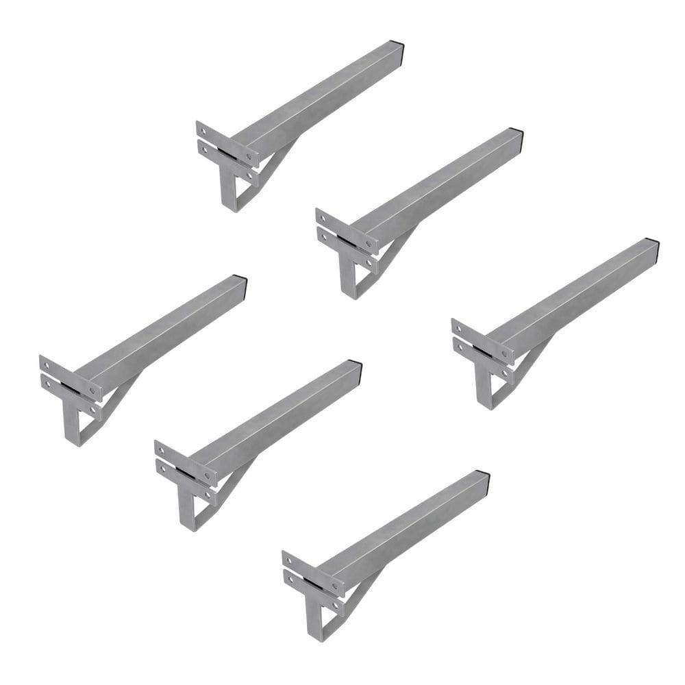 Kit 6 Suportes Tubulares 4 Furos de Parafusar 50cm Reforçado - NV458P