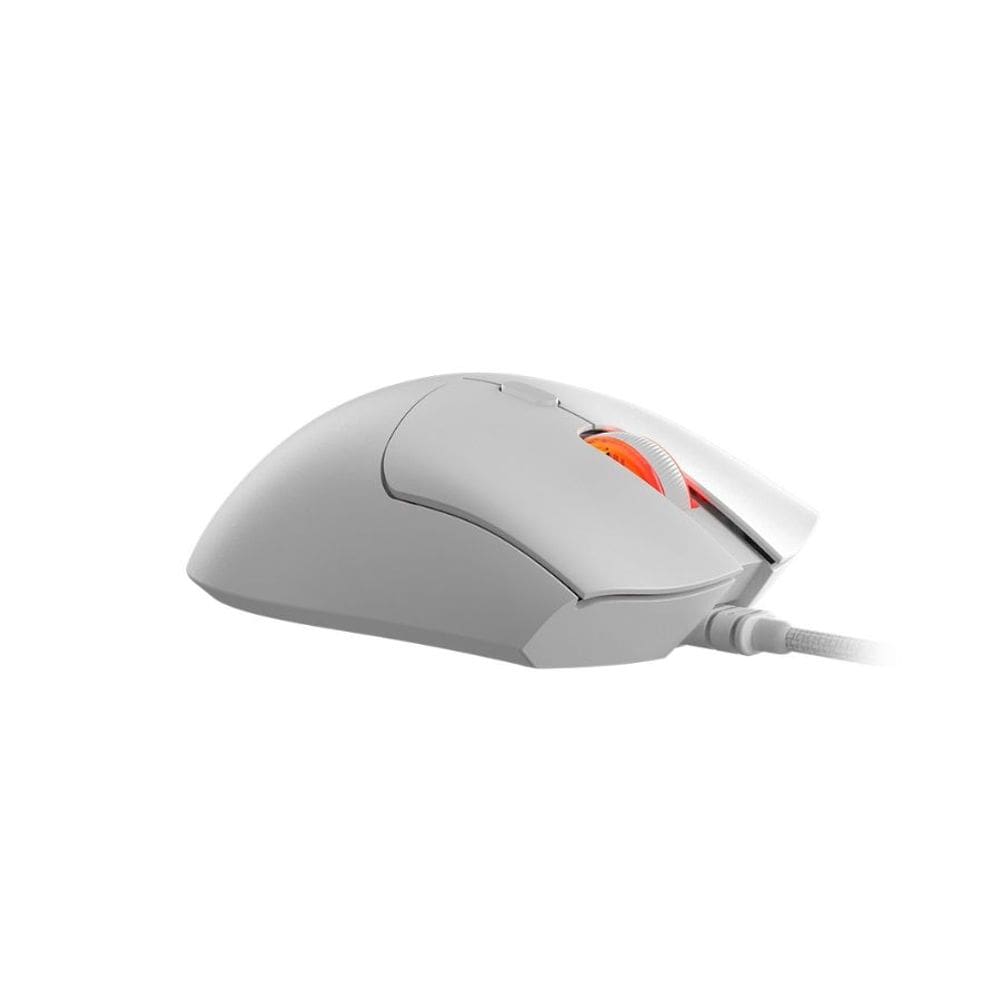 Mouse Gamer Pcyes Malus White Ghost - 12400 Dpi - Rgb - 6 Botões