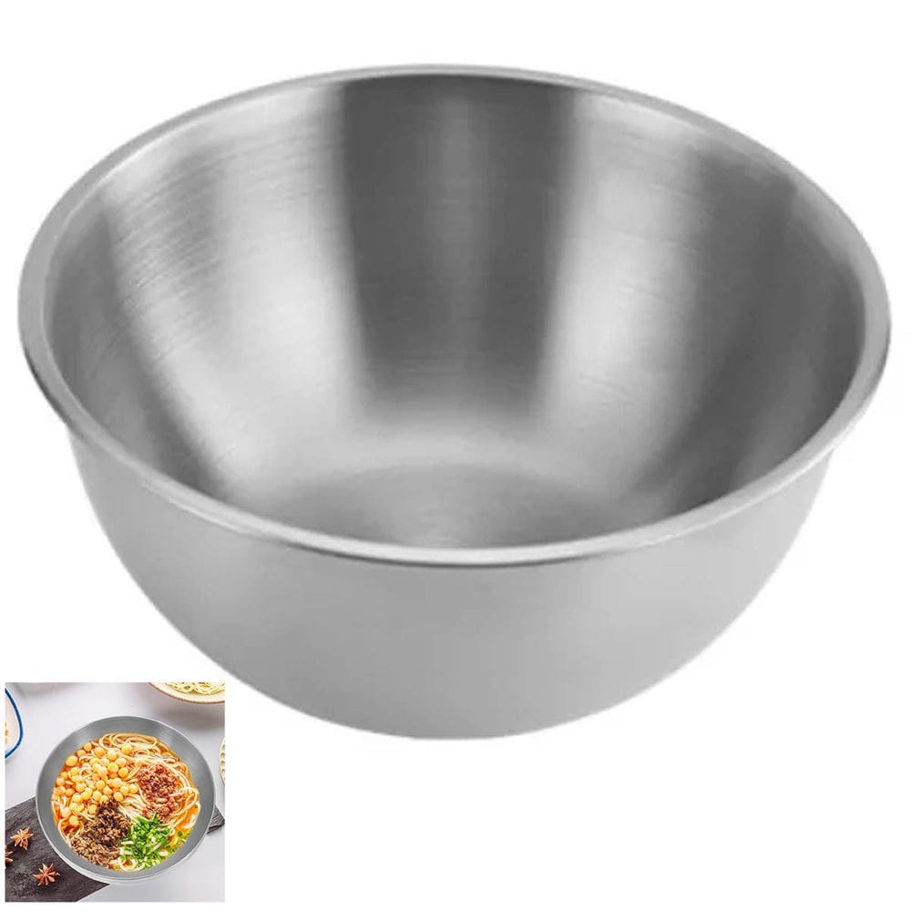 Tigela Bowl Inox Bacia Cumbuca Preparo Receita Multiuso Salada Fruta Residencial Comercial Resistente Duravel