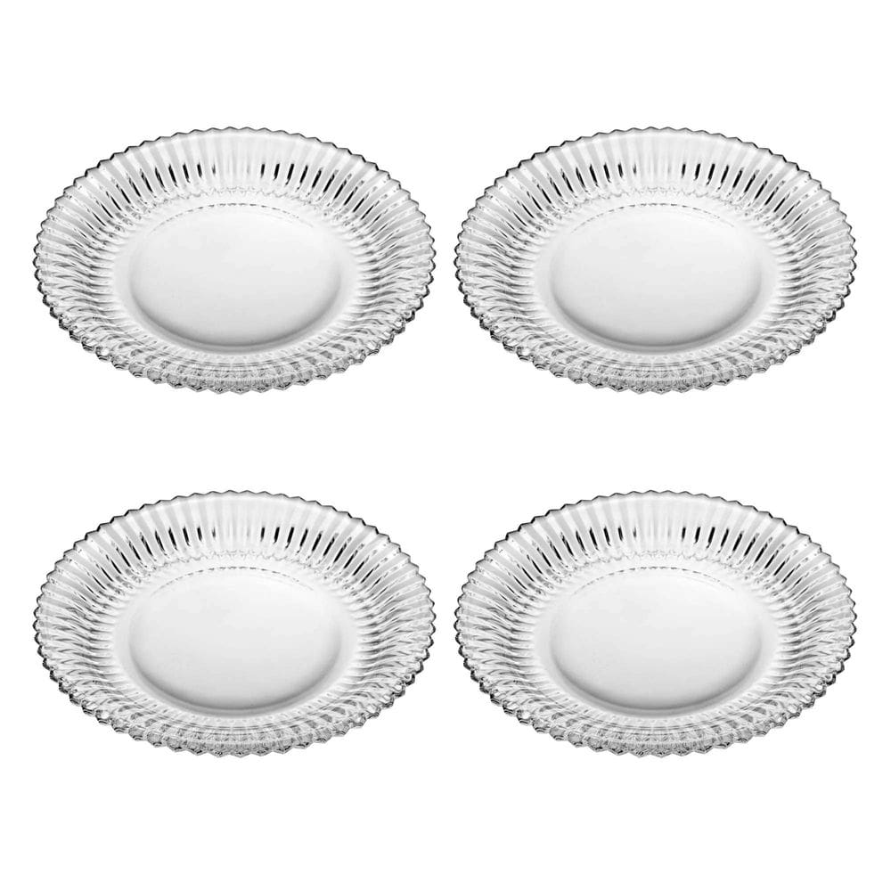 Conjunto de 4 Pratos de Sobremesa Imperatriz de Cristal 20cm - Wolff