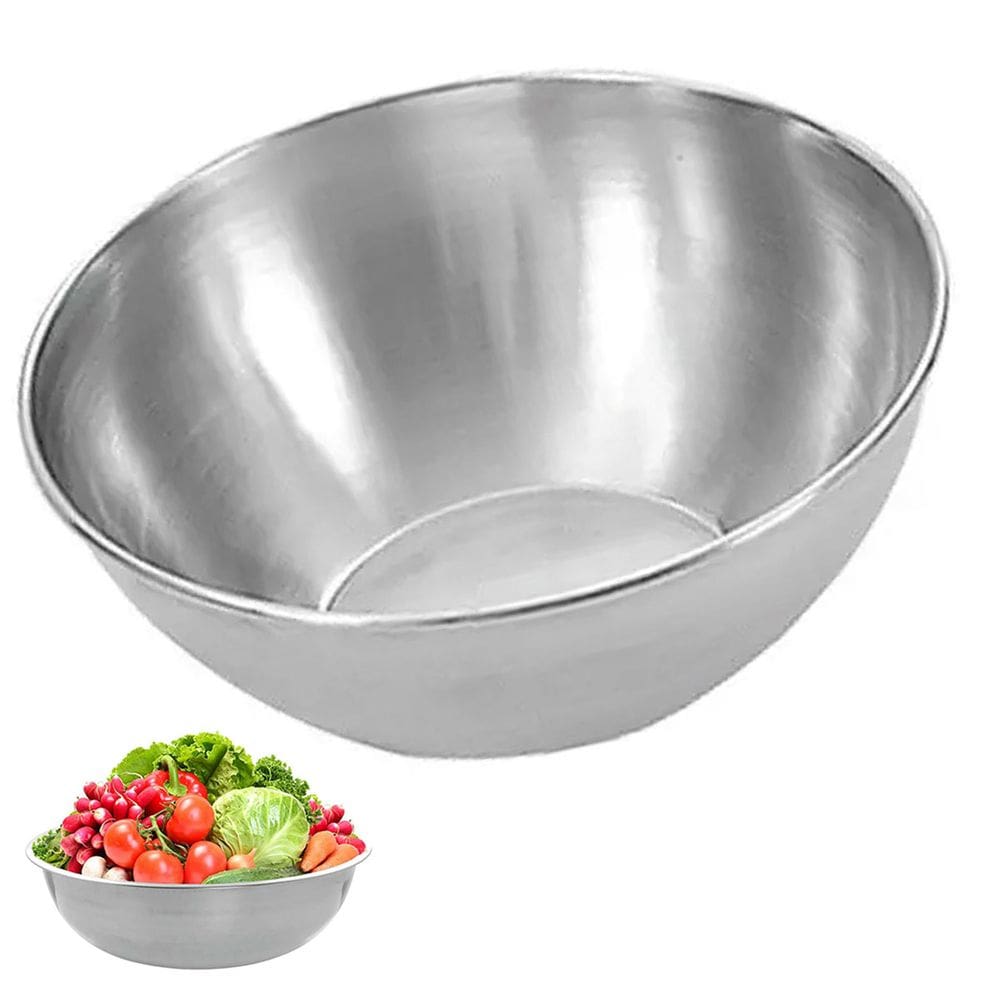 Tigela Bowl Inox Bacia Cumbuca Preparo Receita Multiuso Salada Fruta Resistente Duravel Residencial Comercial