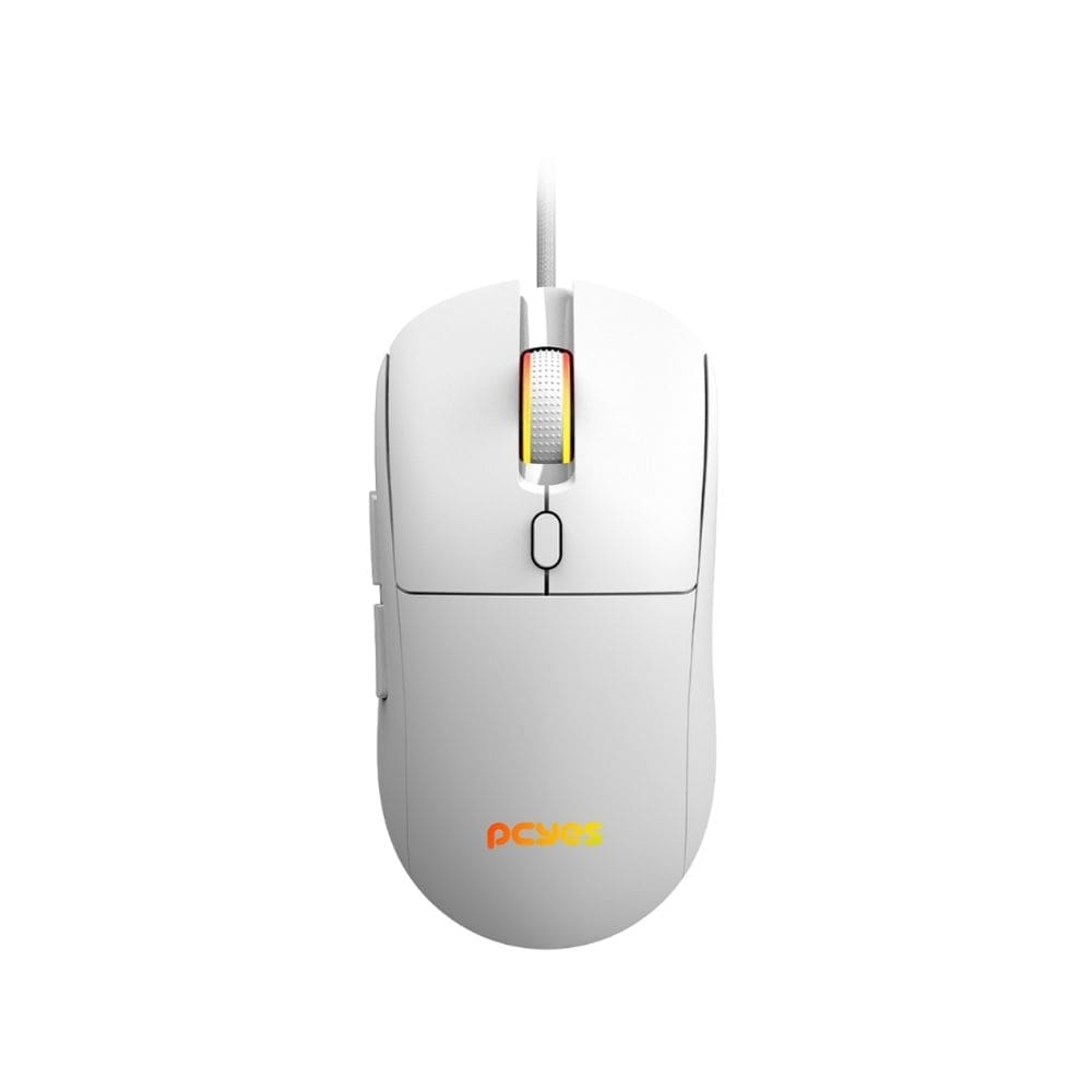 Mouse Gamer Pcyes Basaran White Ghost - 12400 DPI - RGB - 6 Botões - PMGBRWG