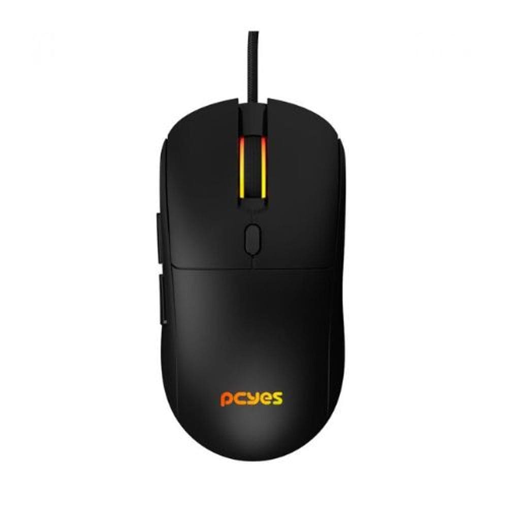 Mouse Gamer Pcyes Basaran Black Vulcan - 12400 Dpi - Rgb - 6 Botoes