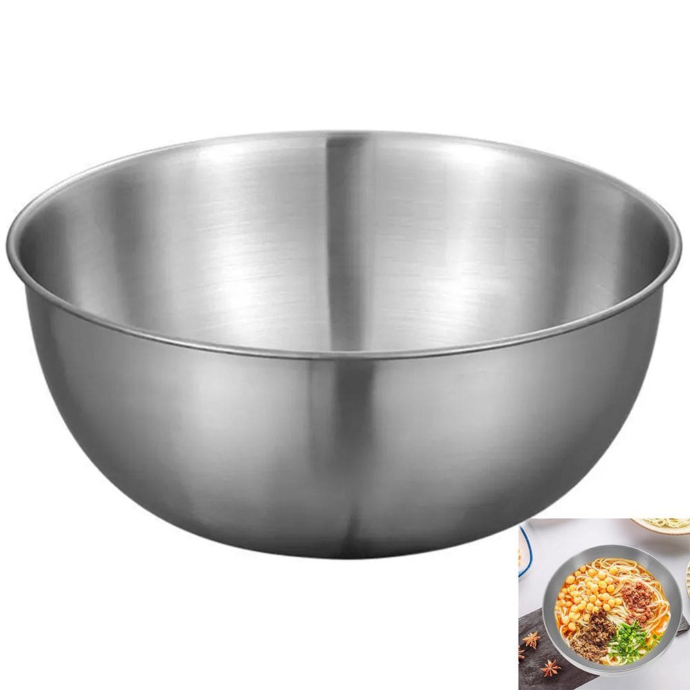Tigela Inox Bowl Bacia Cumbuca Receita Preparo Salada Fruta Residencial Comercial Resistente Multiuso Duravel