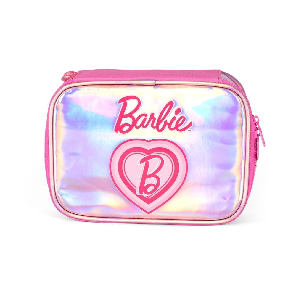 Estojo Box Escolar Barbie Holográfico Meninas 100 Pens