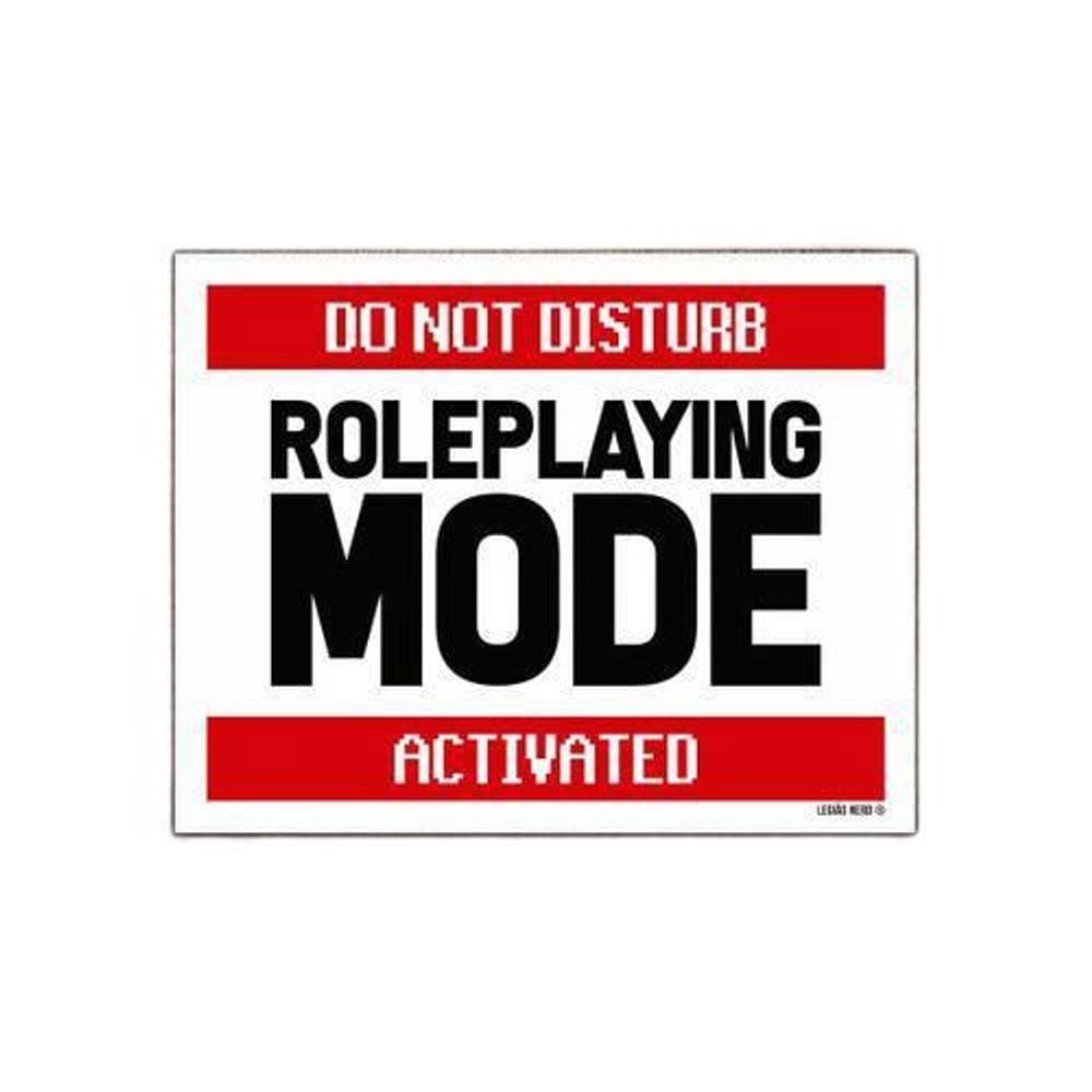 Placa Decorativa Roleplaying Mode Activated 18x23cm 10un