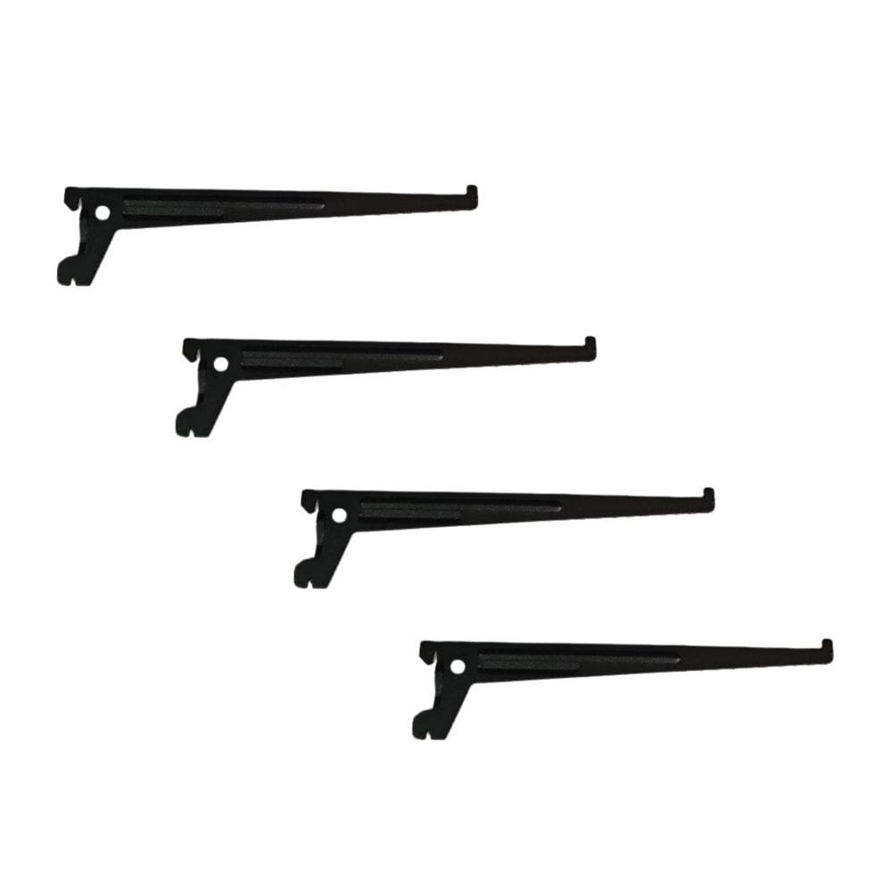 Kit 4 Suportes para Prateleira Multivisão SS-25-PR 25cm em Aço Preto