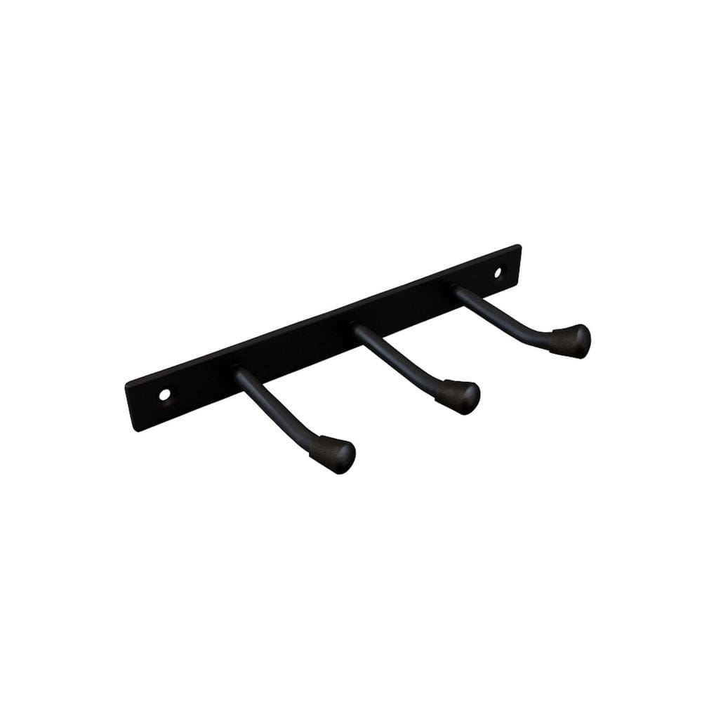 Kit 3 Suportes de Parede Organizador para Vassouras e Rodos 9 Lugares Preto - NV811PR