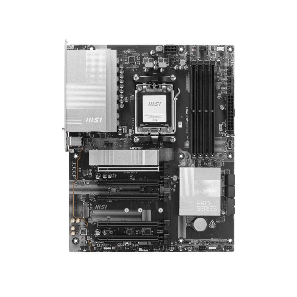 Placa-Mae MSI PRO B840M-P WIFI 6E DDR5 AM5 – Suporte Ryzen Serie 7000, PCIe 5.0