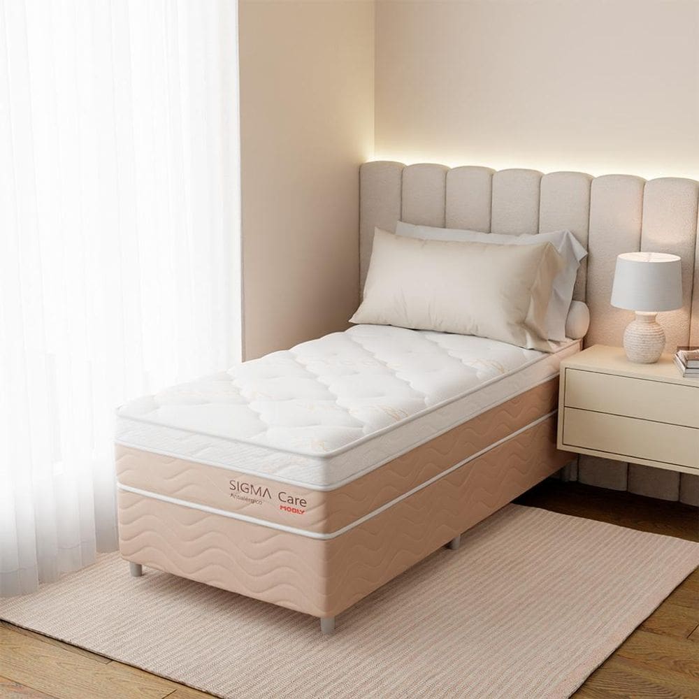 Colchão Solteirão Sigma Care Misto (23x108x198) Bege e Branco