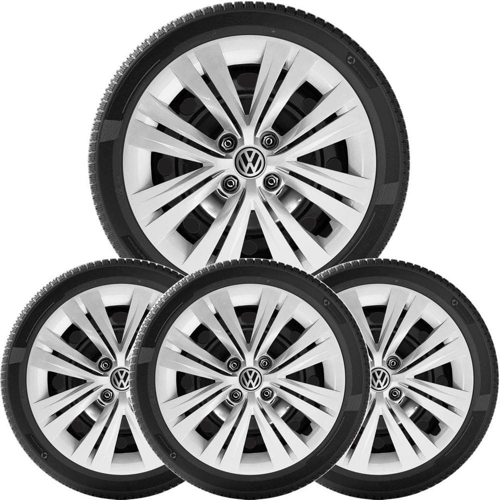 4X Calota Gol Saveiro Voyage G7 2023 Aro 15 Prata Novo 250Cp