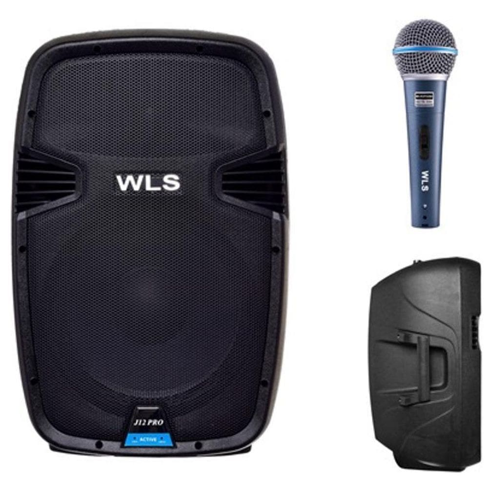 Caixa Acústica Wls J12 Pro Ativa + Microfone M58A