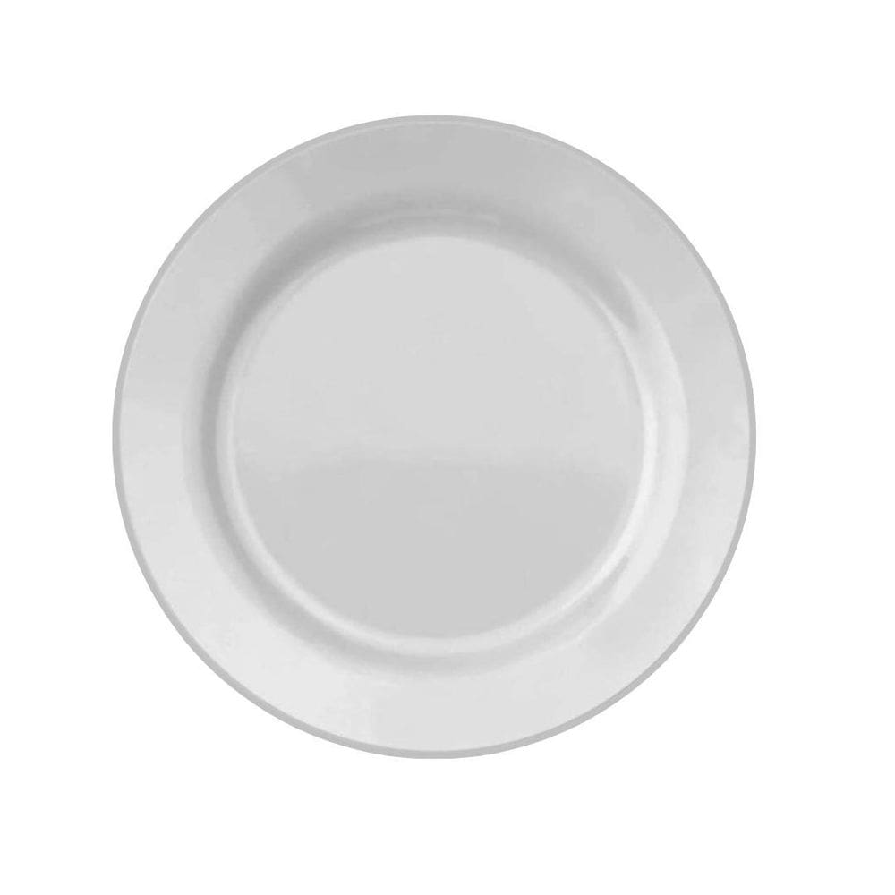 Prato Branco Menu Raso Gigante 31Cm Almoço Jantar 06 Uni