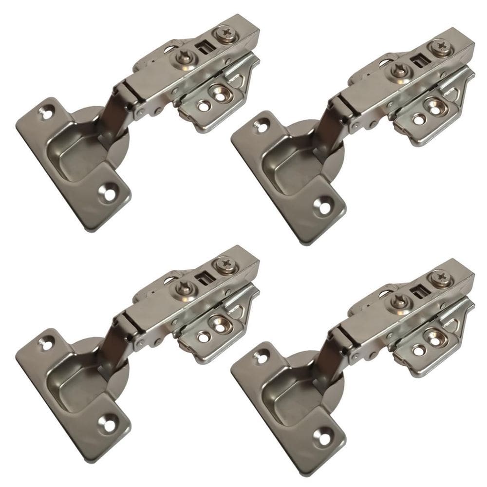 Kit 4 Dobradiça Reta 35Mm Com Pistão Calço 3D Clip On 2 Par