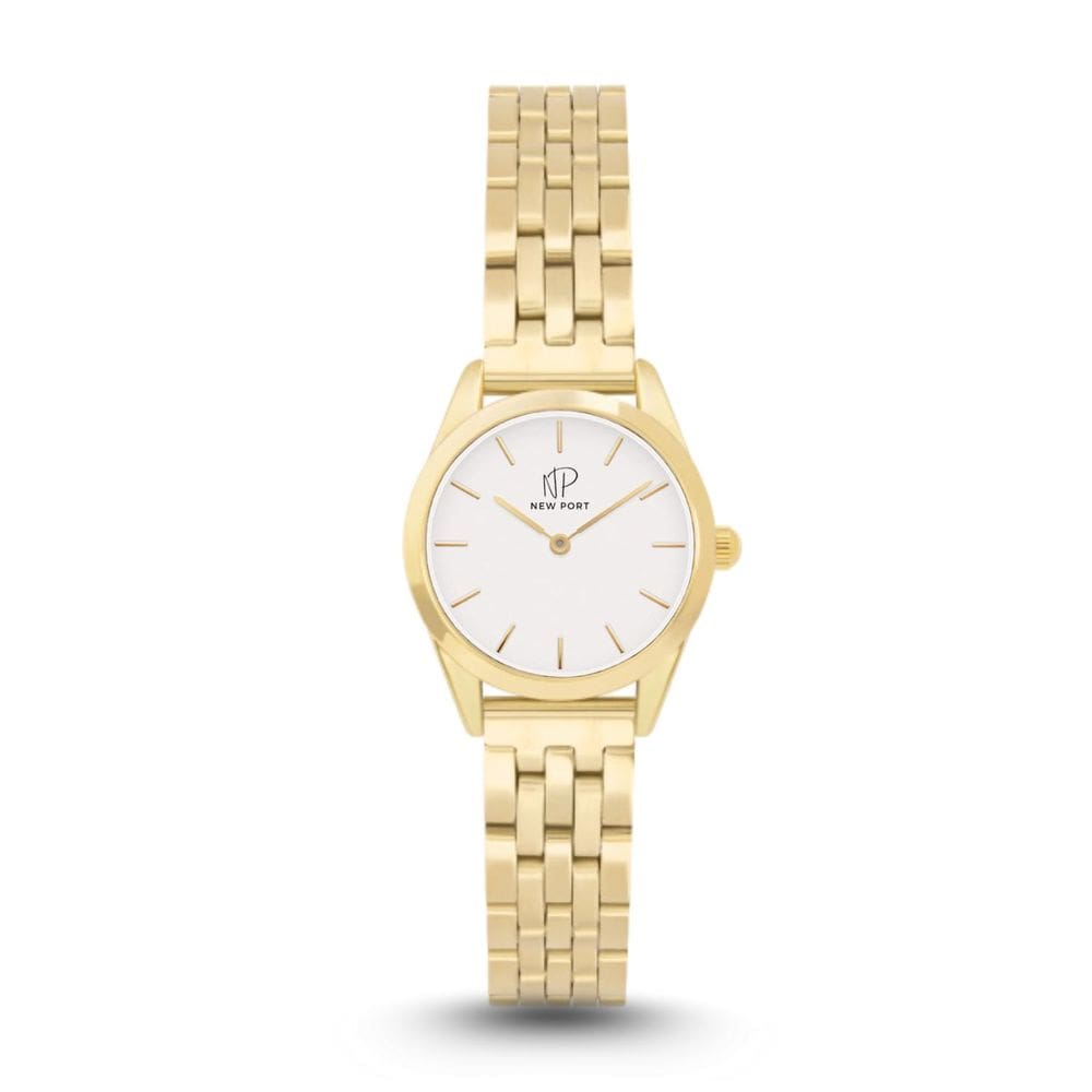 Relógio Feminino Dourado Elegante Delicado Pequeno New Port