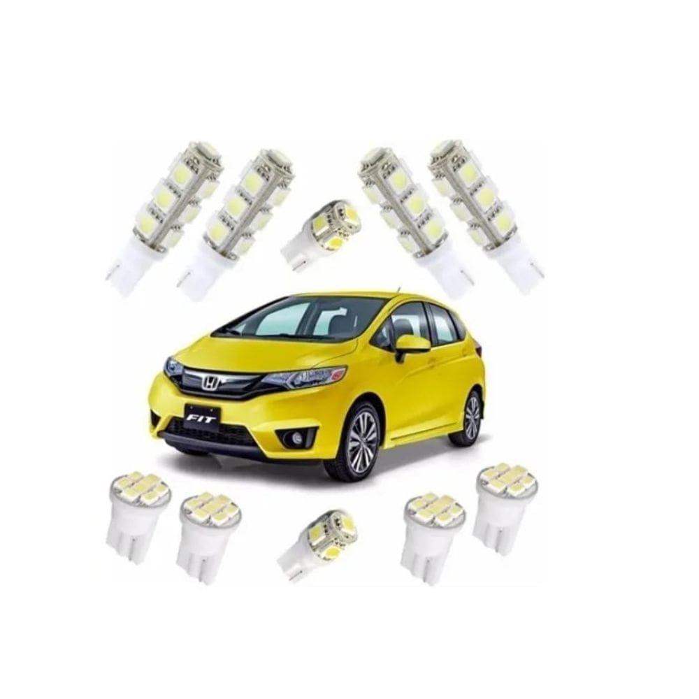 Kit Lâmpadas Led Fit 2015 2016 2017 2018 Pingo Teto Placa Ré