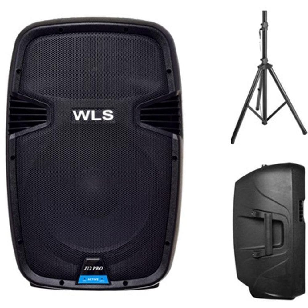 Caixa Acústica WLS J12 PRO Ativa + Pedestal ST002
