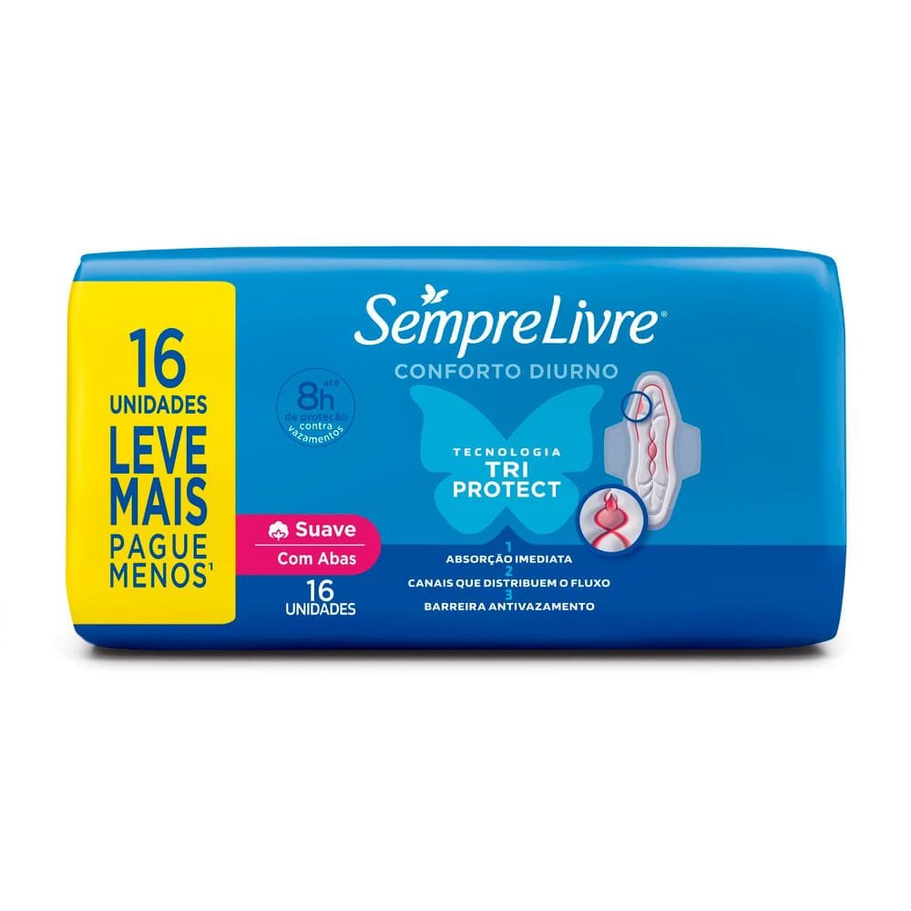 Absorvente Externo Sempre Livre Adapt Plus 16 unidades