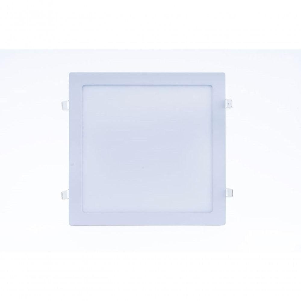 Plafon Led Slim Embutir Quadrado 12w 4000k Branco Neutro Bivolt Kit 3