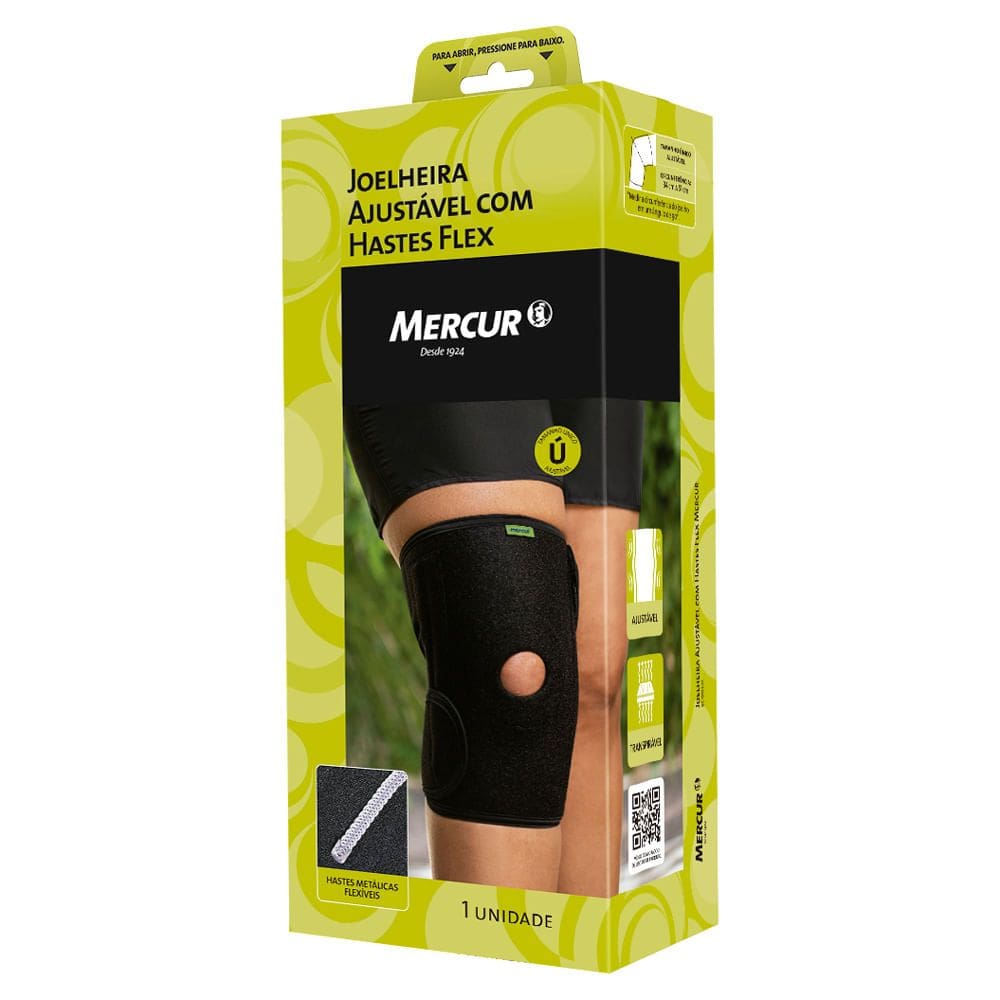 Joelheira Ajustável com Hastes Flex Mercur Tamanho Único 1 Unidade