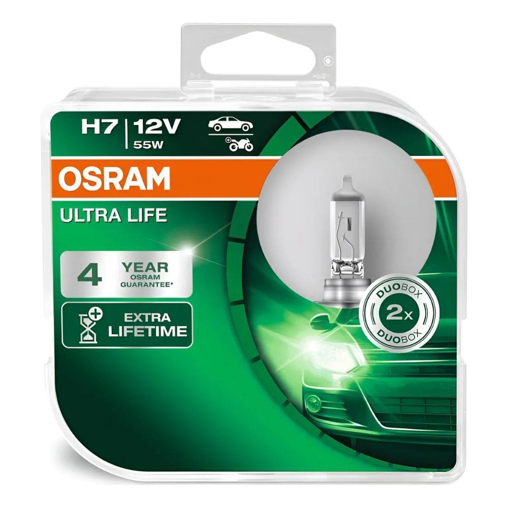 Par Lâmpada H7 Osram Ultra Life Amarela 3200k 55w