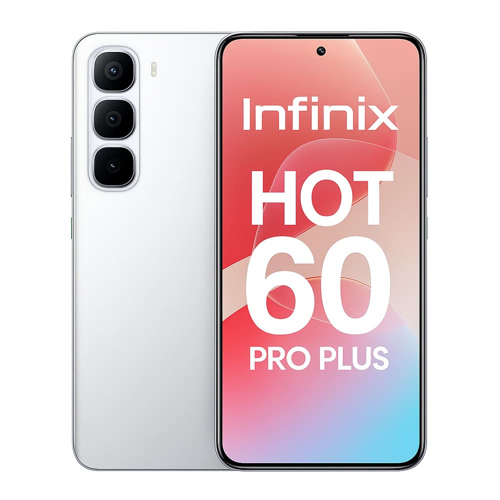 Smartphone Celular Infinix Hot 60 Pro Plus, 256GB, 8GB RAM, Tela 6,78 144Hz, Android 14, Câmera 50MP, Bateria 5000mAh, Dual SIM, Prata